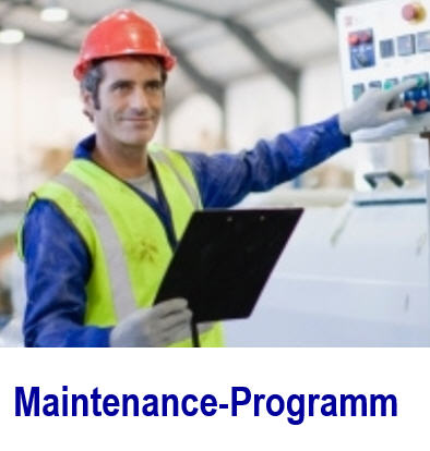 Maintenance-Programm. Planung fr die Prfung und Wartung im Betrieb.